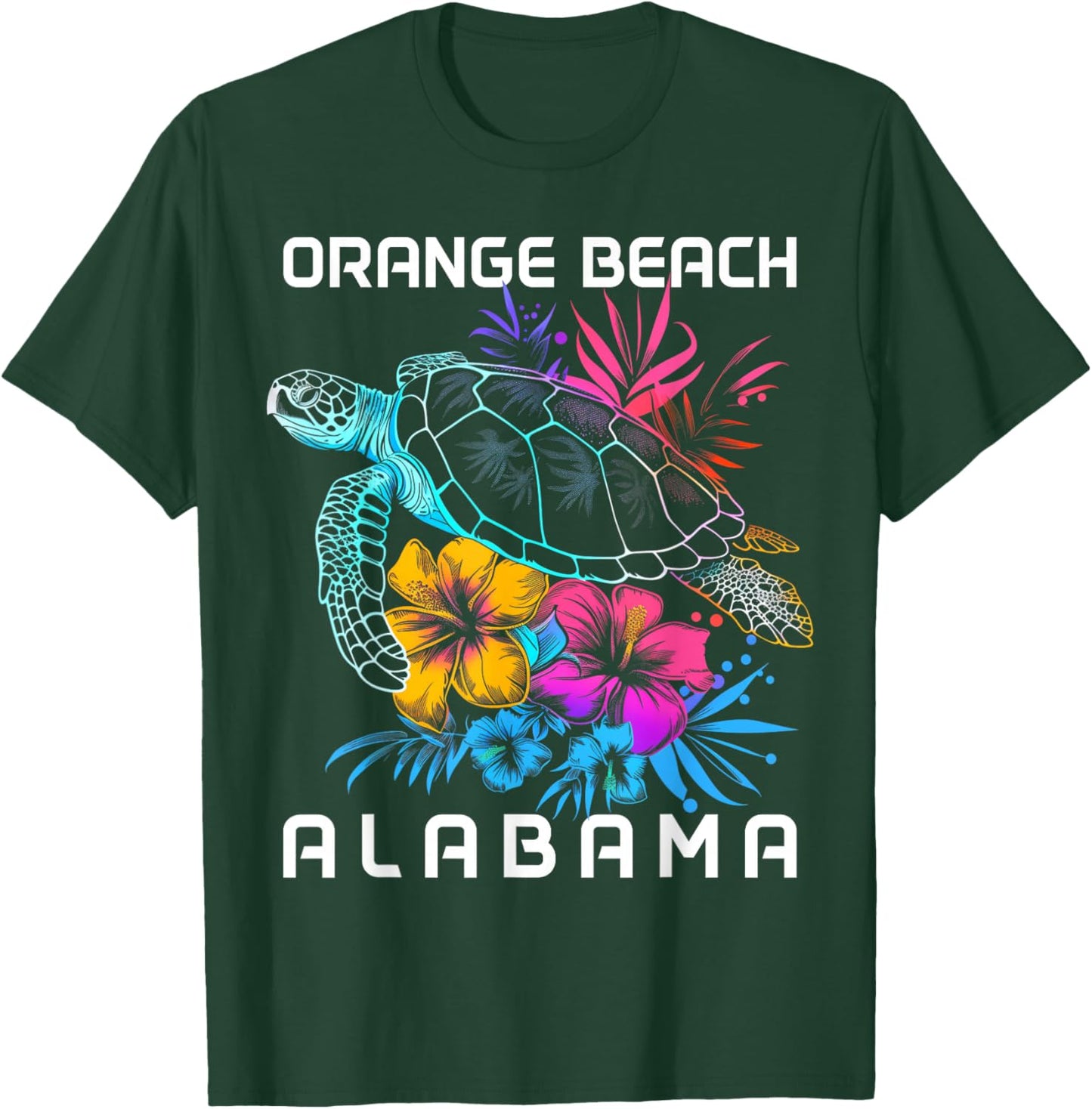 Orange Beach Alabama Sea Turtle Surf Surfer T-Shirt - T-Shirt | Forest