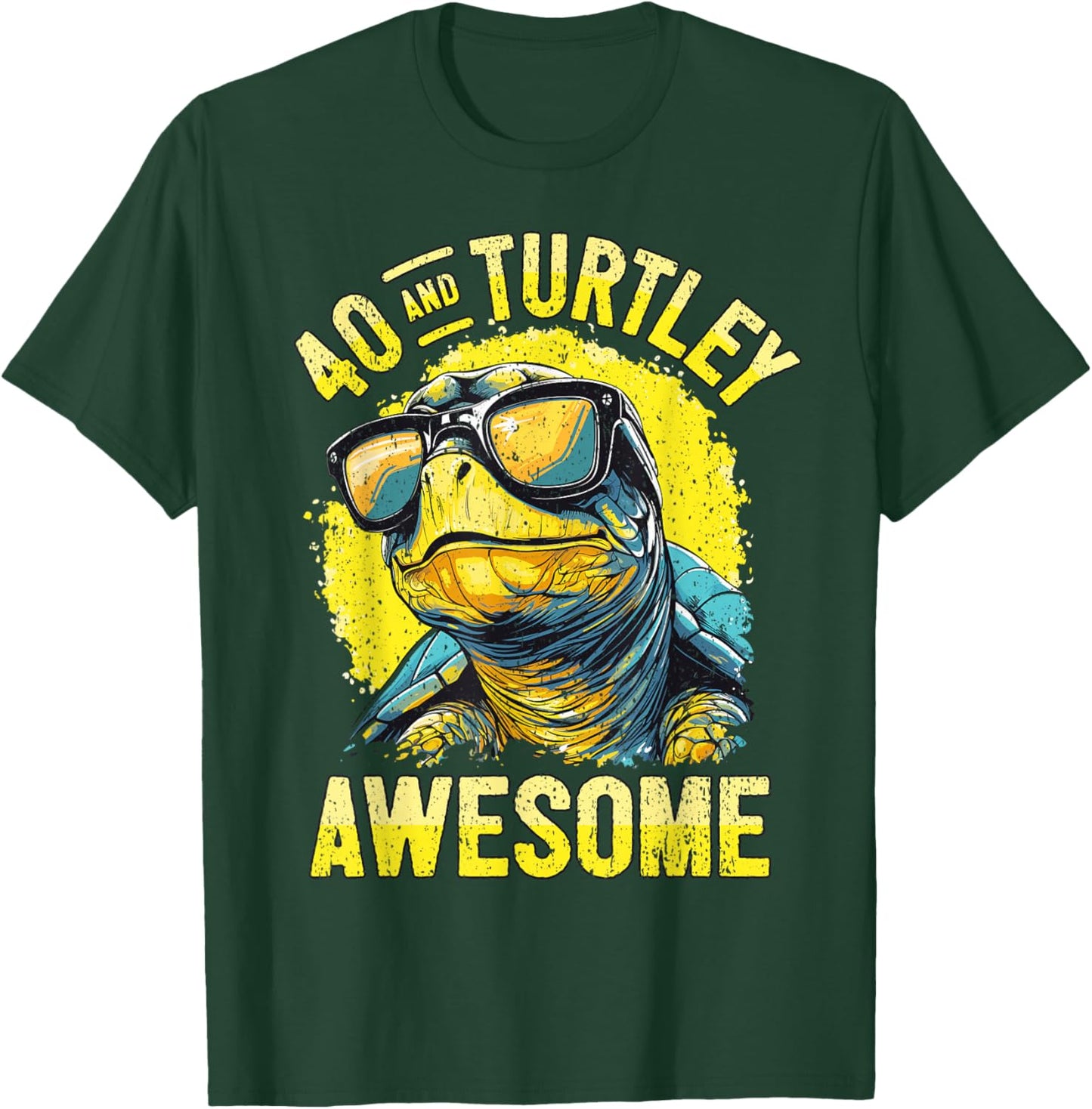 40th Birthday Turtle Age 40 Years I Tortoise 40th Birthday T-Shirt - T-Shirt | Forest