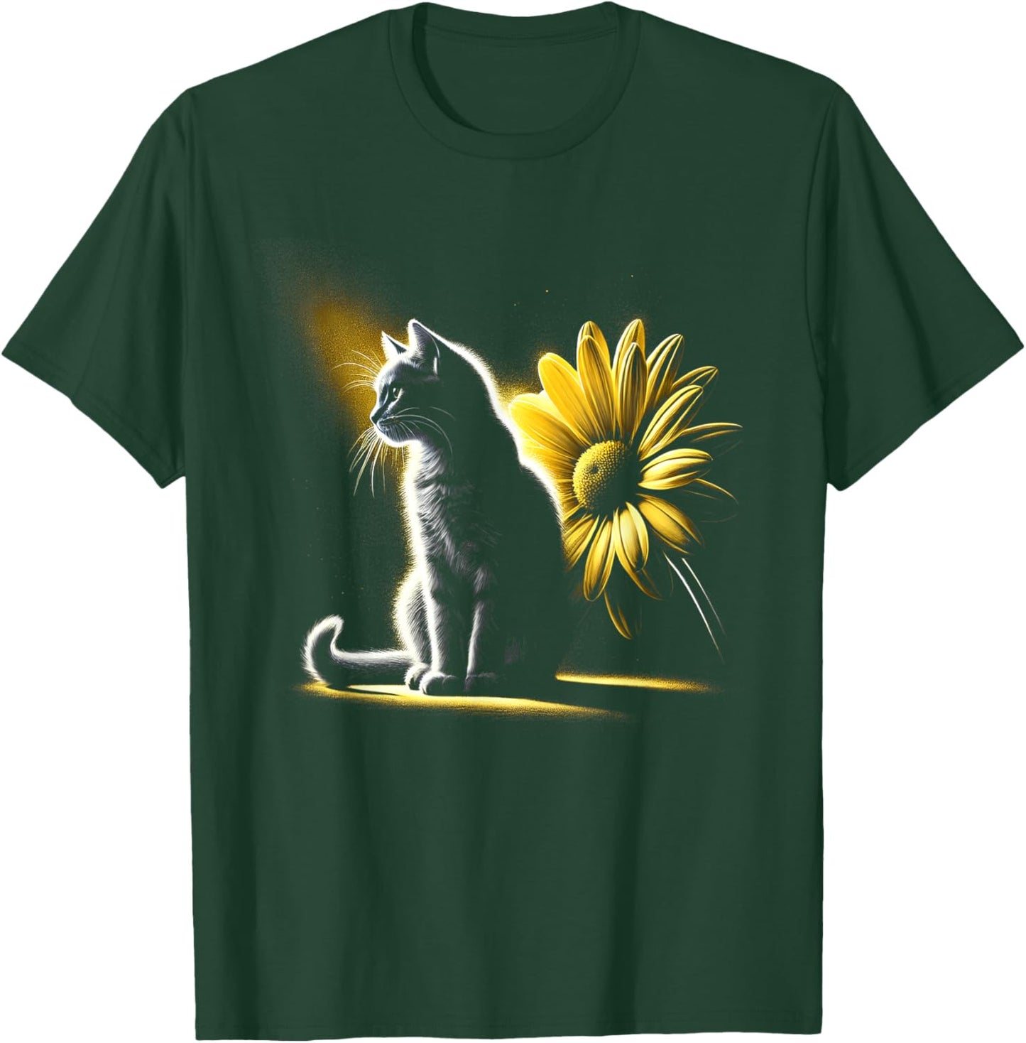 Meo Cat Flowers Artwork Women Kids T-Shirt - T-Shirt | Forest
