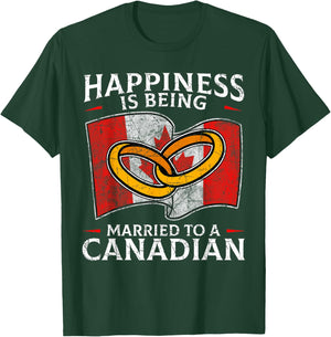 Canada Marriage Canadian Married Flag Wedded Culture Flag T-Shirt - T-Shirt | Forest