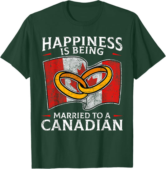 Canada Marriage Canadian Married Flag Wedded Culture Flag T-Shirt - T-Shirt | Forest