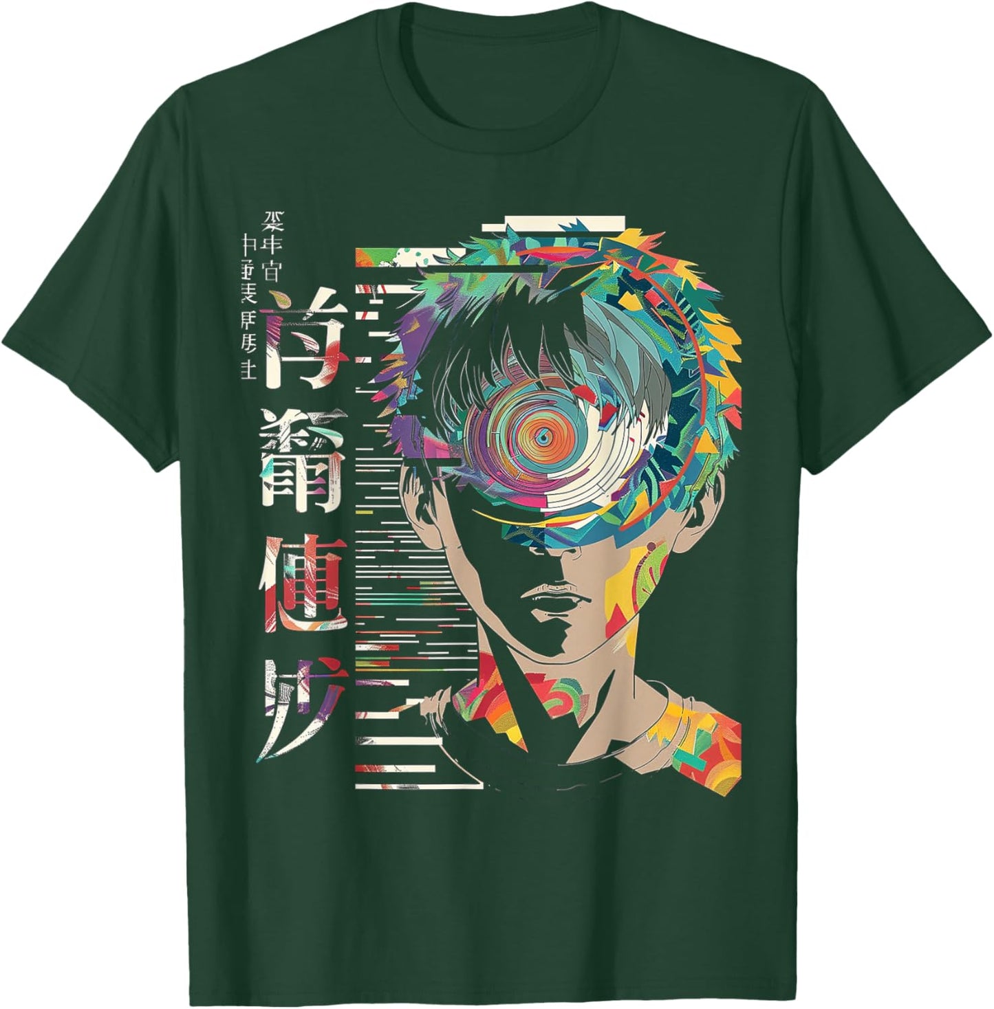 Anime Manga Motif Mandala Artwork Anime T-Shirt - T-Shirt | Forest