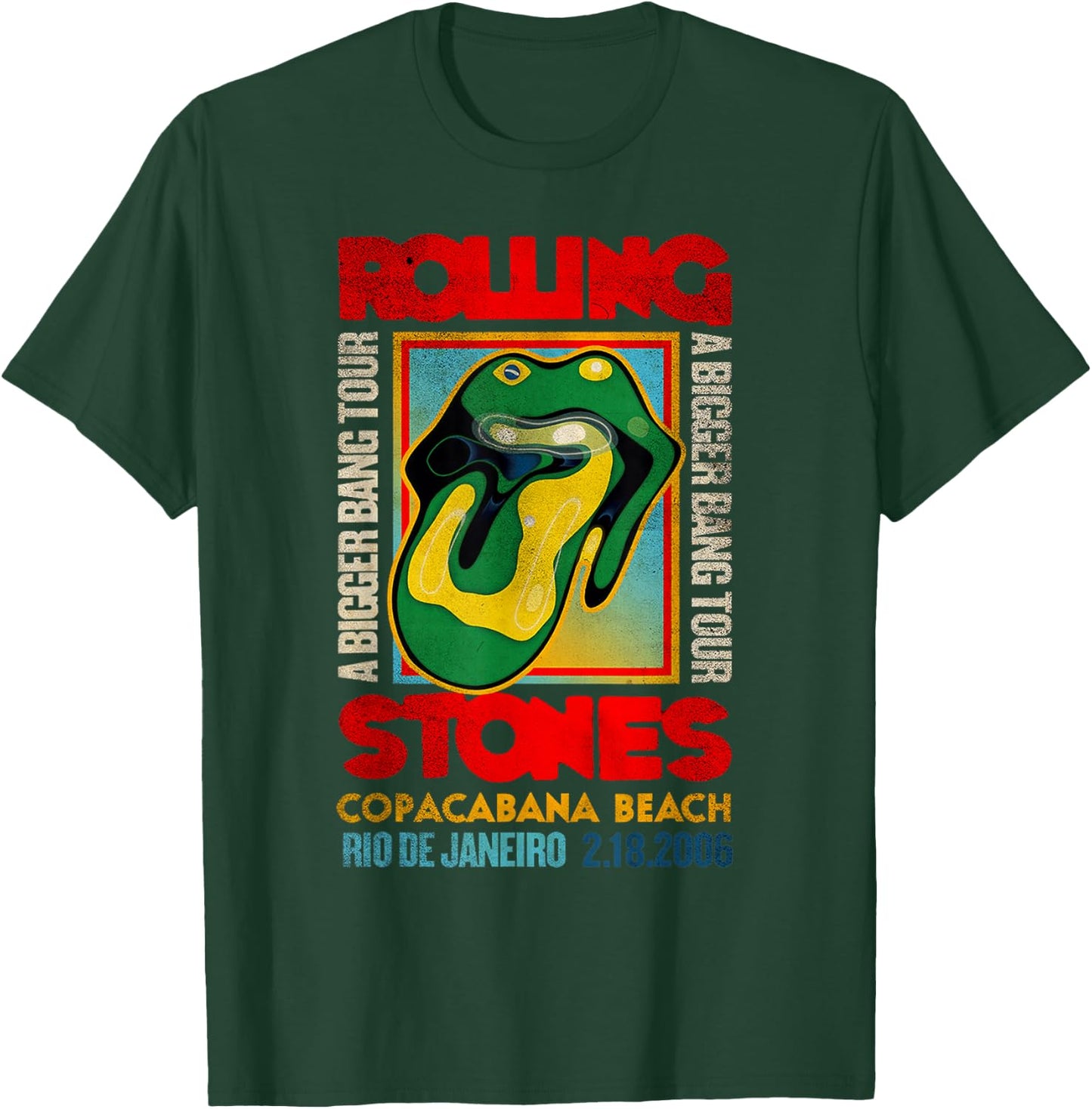 Official Rolling Stones A Bigger Bang Copacabana Tour T-Shirt - T-Shirt | Forest