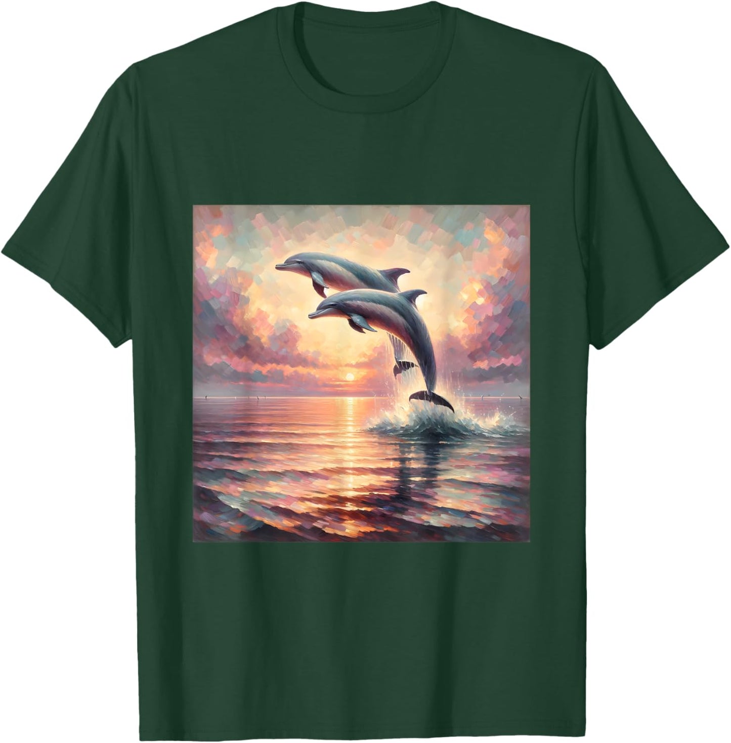 Dophin Shirt Women Kids Ocean Lover Sea Marine Life T-Shirt - T-Shirt | Forest