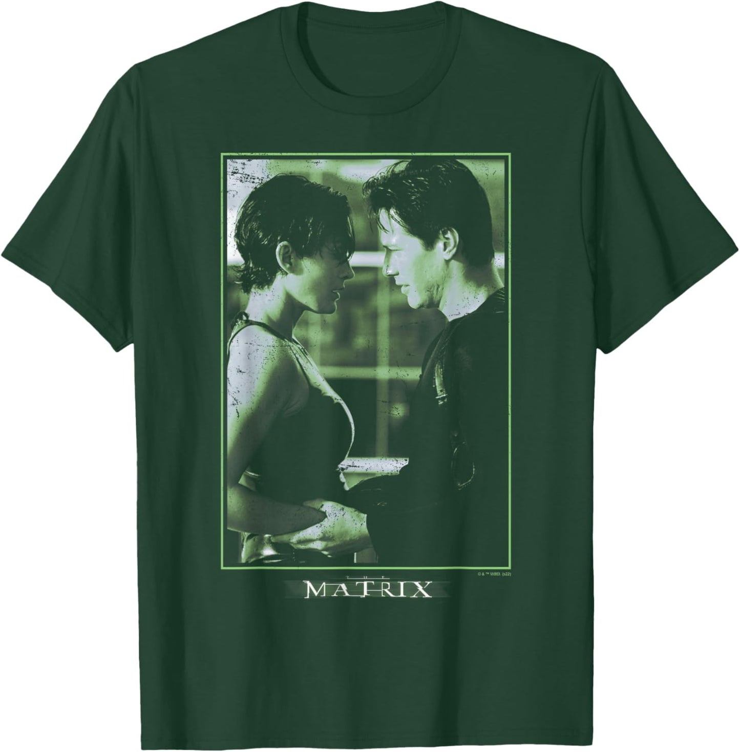 The Matrix Neo and Trinity Portrait Centered T-Shirt - T-Shirt | Forest