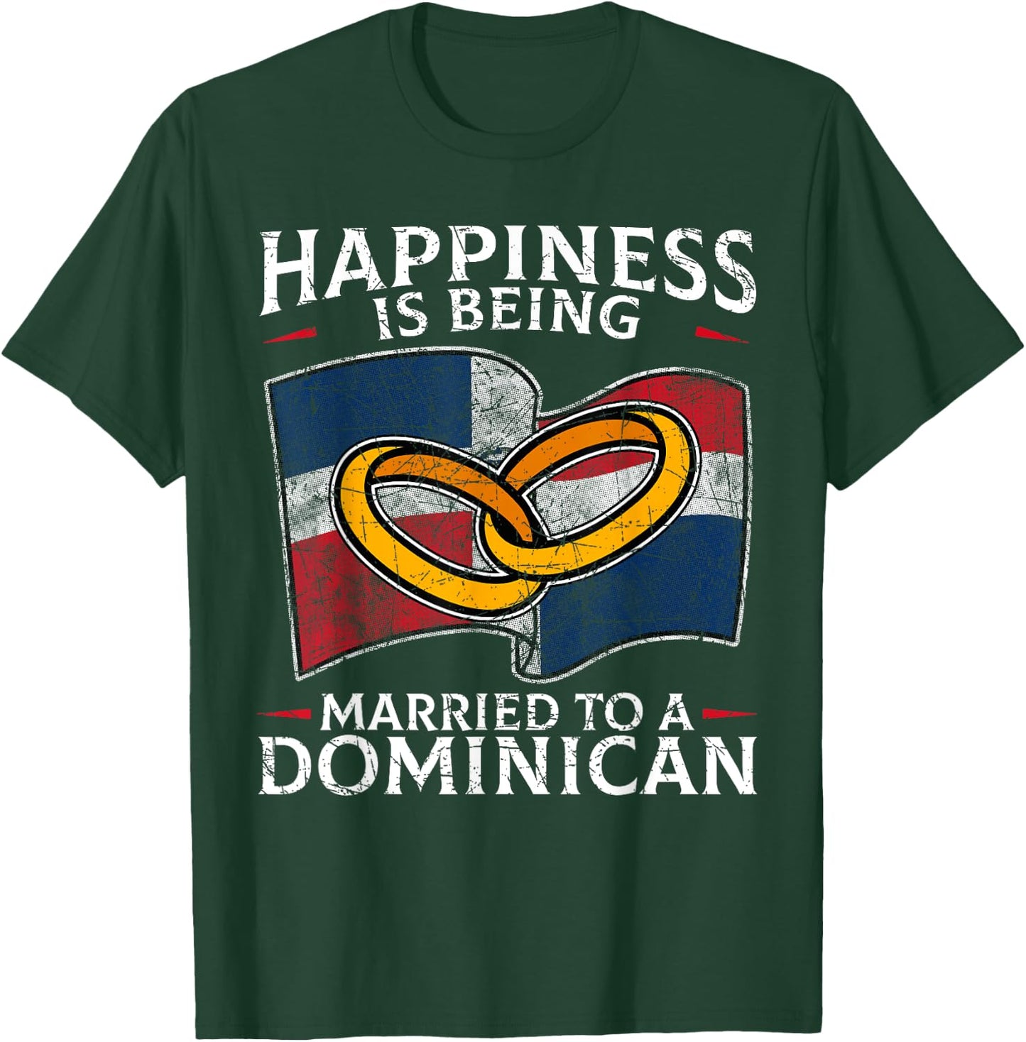Dominican Republic Marriage Dominican Heritage Married T-Shirt - T-Shirt | Forest