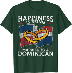 Dominican Republic Marriage Dominican Heritage Married T-Shirt - T-Shirt | Forest