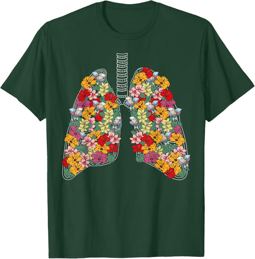 Anatomical Lungs Flowers Medical Science Anatomy Themed