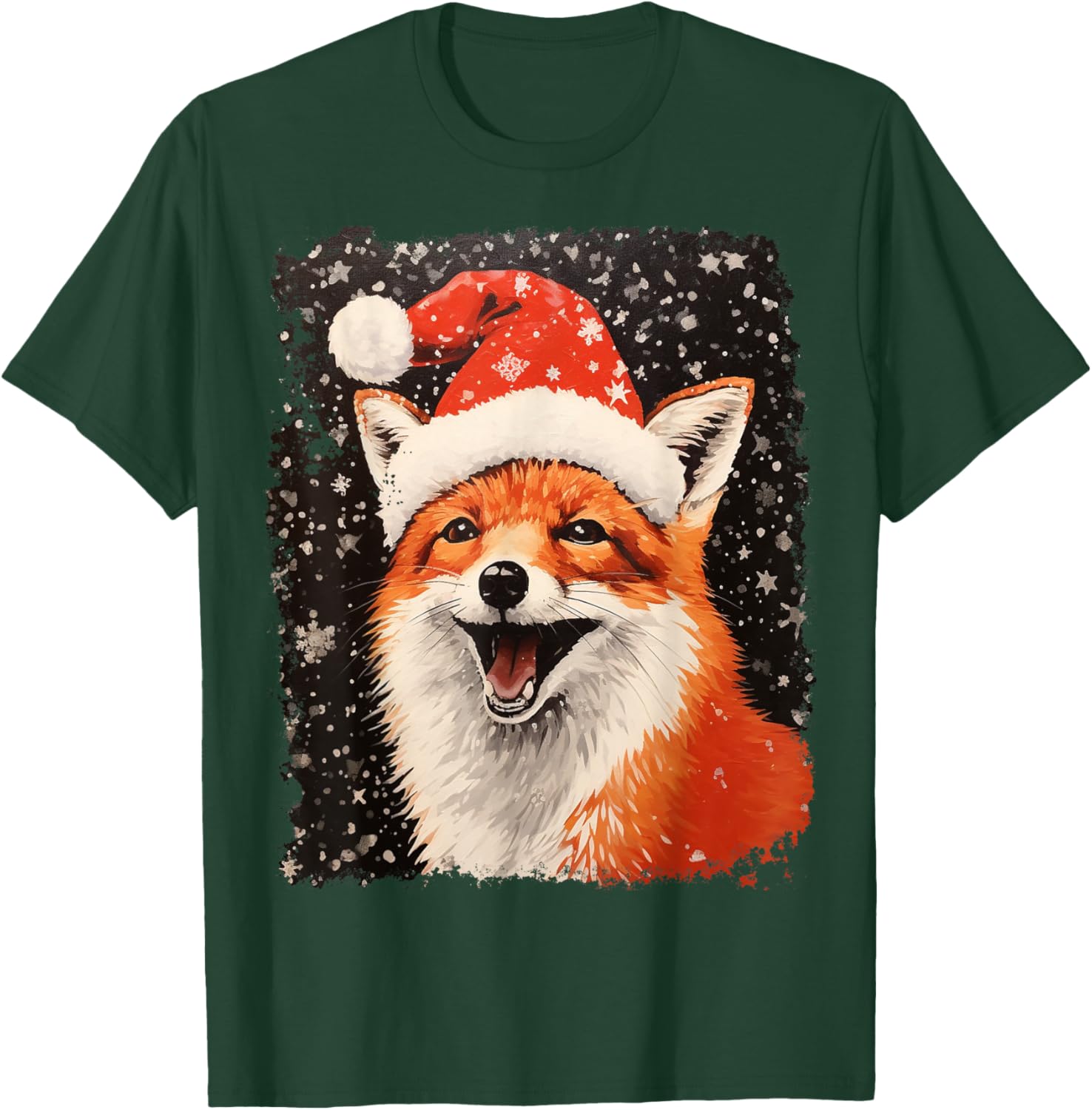 Cute Christmas Fox T-Shirt - T-Shirt | Forest