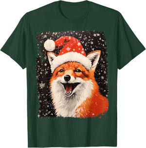 Cute Christmas Fox T-Shirt - T-Shirt | Forest