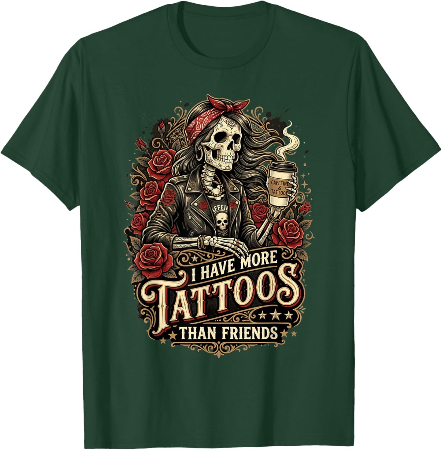I Have More Tattoos Than Friends Tattoo Artist T-Shirt - T-Shirt | Forest