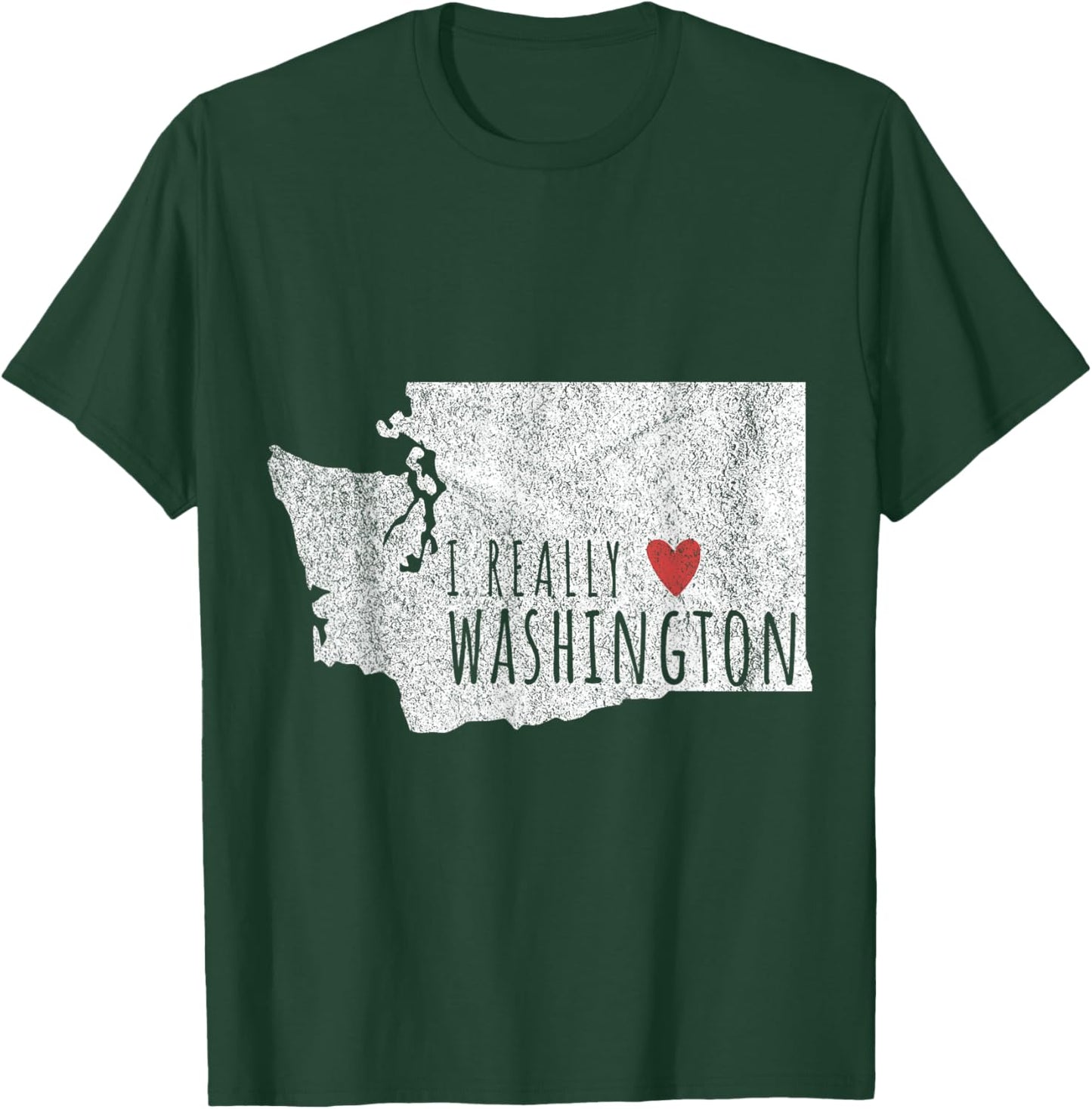 I Really Love Washington Funny Washington Roots T-Shirt - T-Shirt | Forest