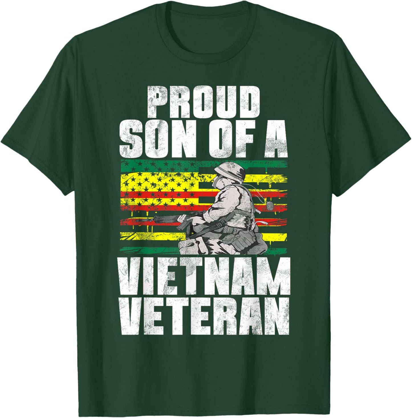 Proud Son Of A Vietnam Veteran Independence Army Grandson T-Shirt - T-Shirt | Forest