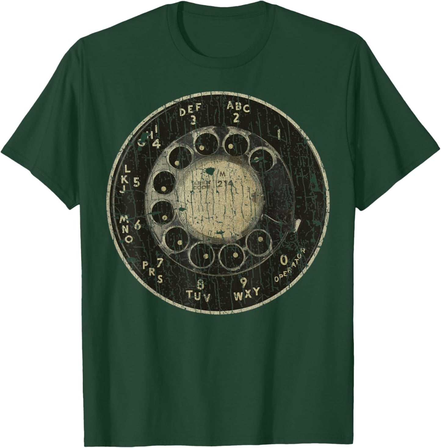 Retro Style Retro Vintage Rotary Dial Phone 60s Telephone T-Shirt - T-Shirt | Forest