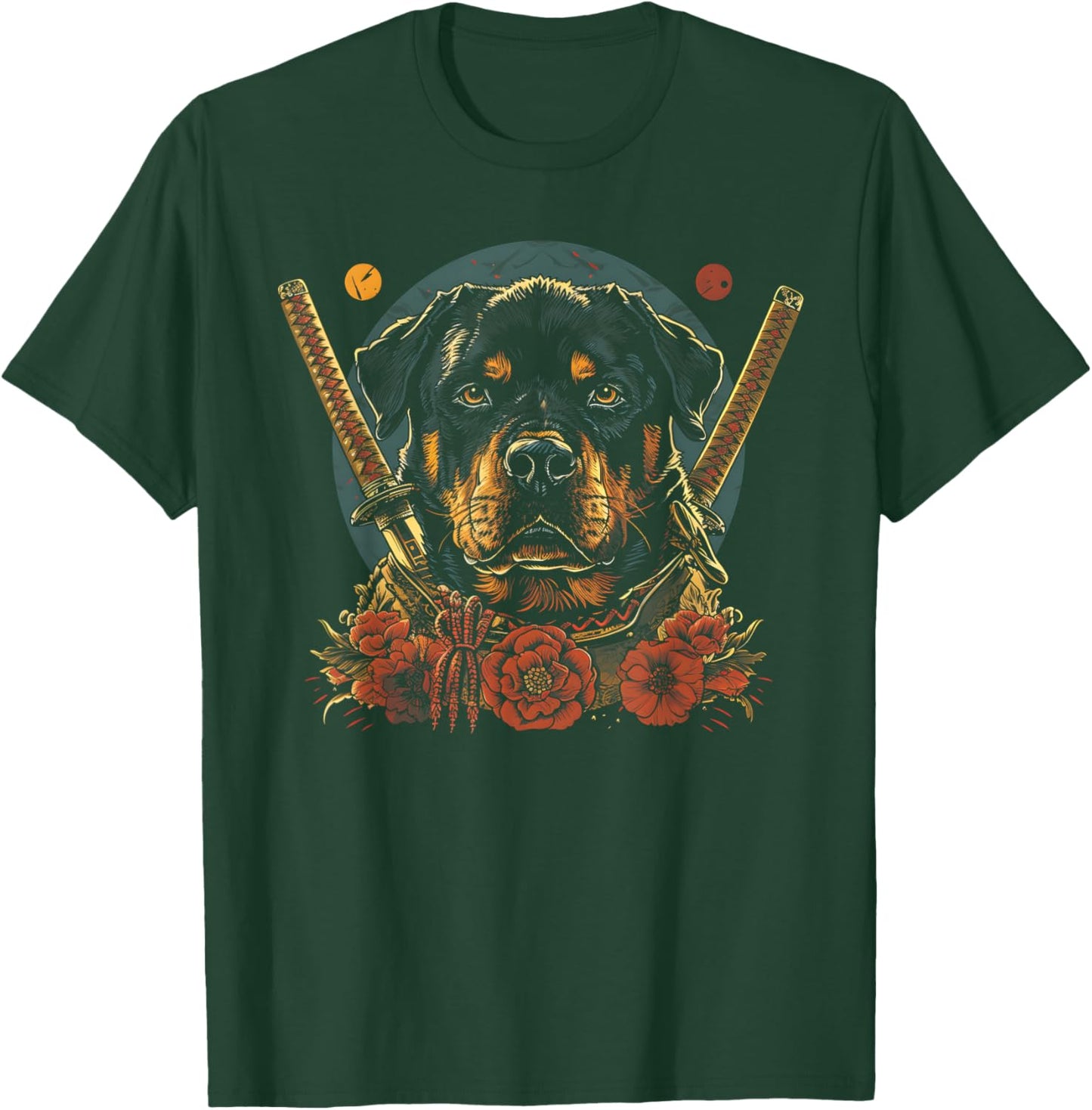 Rottweiler Dad Cute Japanese Anime Stuff Samurai Dog Ninja Women Kids T-Shirt - T-Shirt | Forest