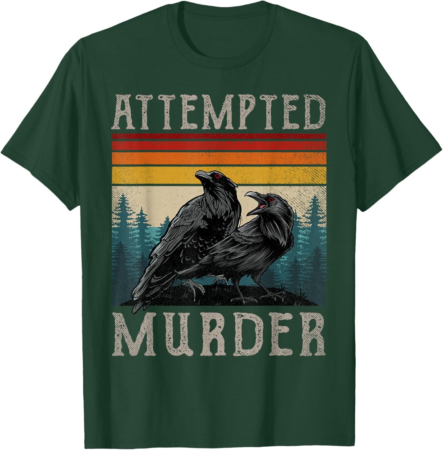 Attempted Murder Crows & Ravens Edgar Allen Poe Small T-Shirt - T-Shirt | Forest