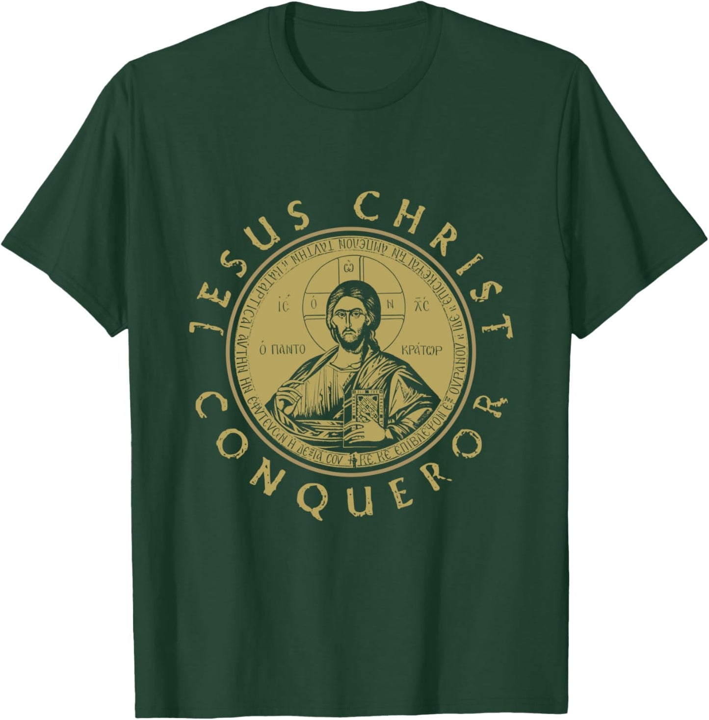 Jesus Christ Conqueror Orthodox Christianity T-Shirt - T-Shirt | Forest