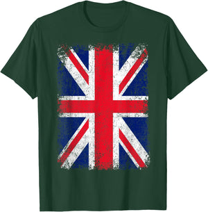 Union Jack Flag United Kingdom Great Britain England T-Shirt - T-Shirt | Forest