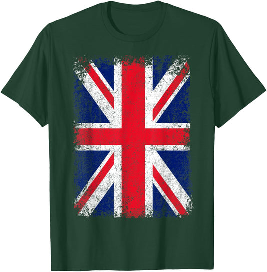 Union Jack Flag United Kingdom Great Britain England T-Shirt - T-Shirt | Forest