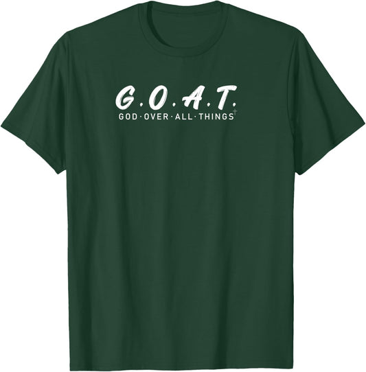 G.O.A.T God Over All Thing Black And White T-Shirt - T-Shirt | Forest