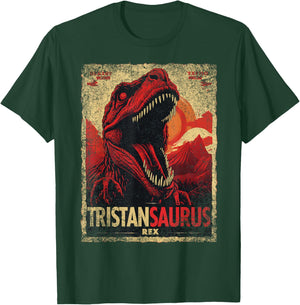 Tristan Saurus Funny Personalized Dinosaur T Rex Name Boy T-Shirt - T-Shirt | Forest
