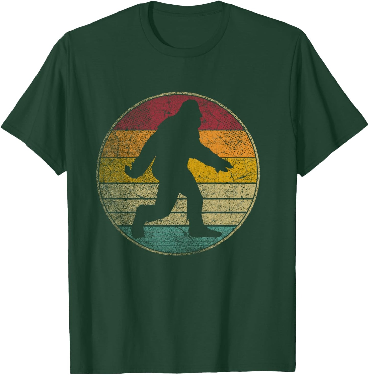 Bigfoot Sasquatch Vintage Distressed Retro Style Gift T-Shirt - T-Shirt | Forest