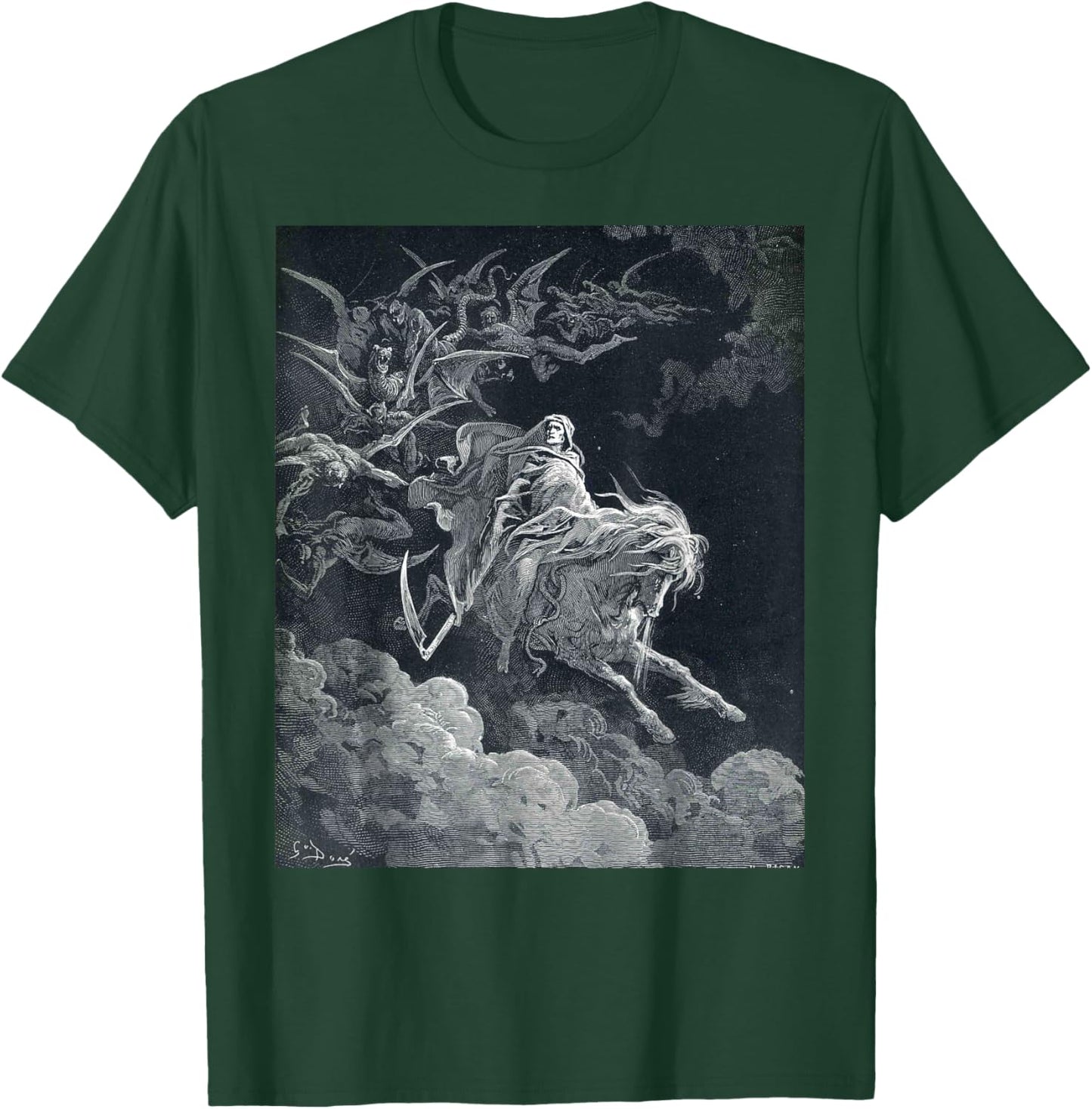 Gustave Dore The Vision of Death Print T-Shirt - T-Shirt | Forest