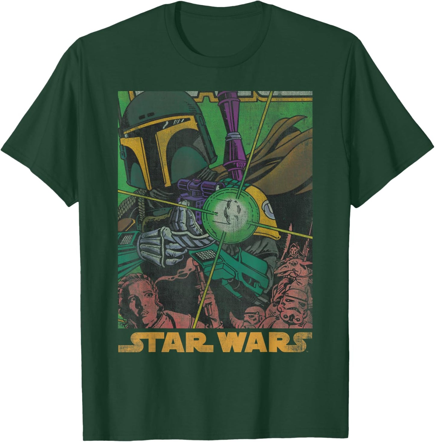 Star Wars Boba Fett Vintage Comic Book T-Shirt - T-Shirt | Forest