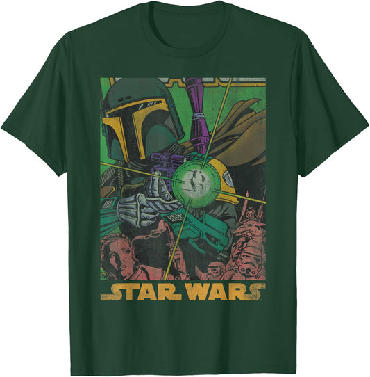 Star Wars Boba Fett Vintage Comic Book T-Shirt - T-Shirt | Forest