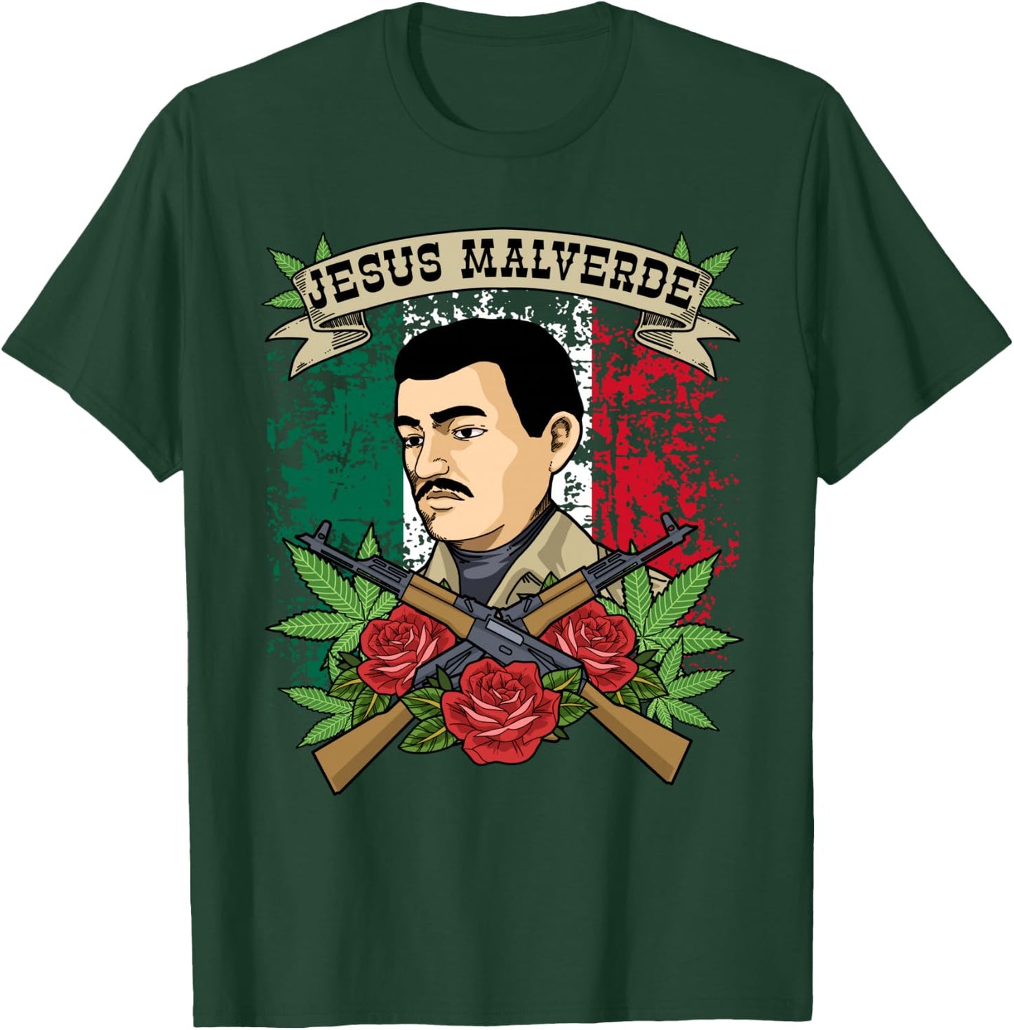 Jesus Malverde Mexico Folk Hero Jesus Malverde T-Shirt - T-Shirt | Forest