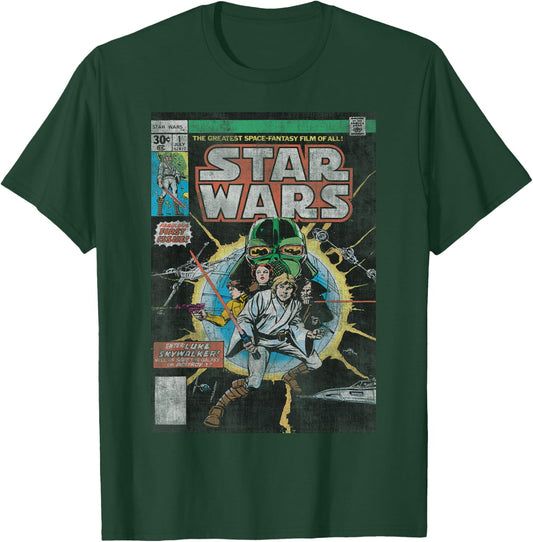 Star Wars Luke Skywalker Vintage Comic Book Cover T-Shirt - T-Shirt | Forest