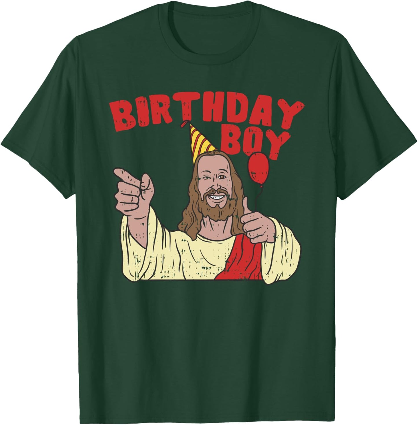 Christmas Birthday Boy Funny Jesus Religion Christian Gift T-Shirt - T-Shirt | Forest