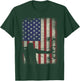 Archery American Flag Vintage Men Archer Bowhunting Hunter T-Shirt - T-Shirt | Forest