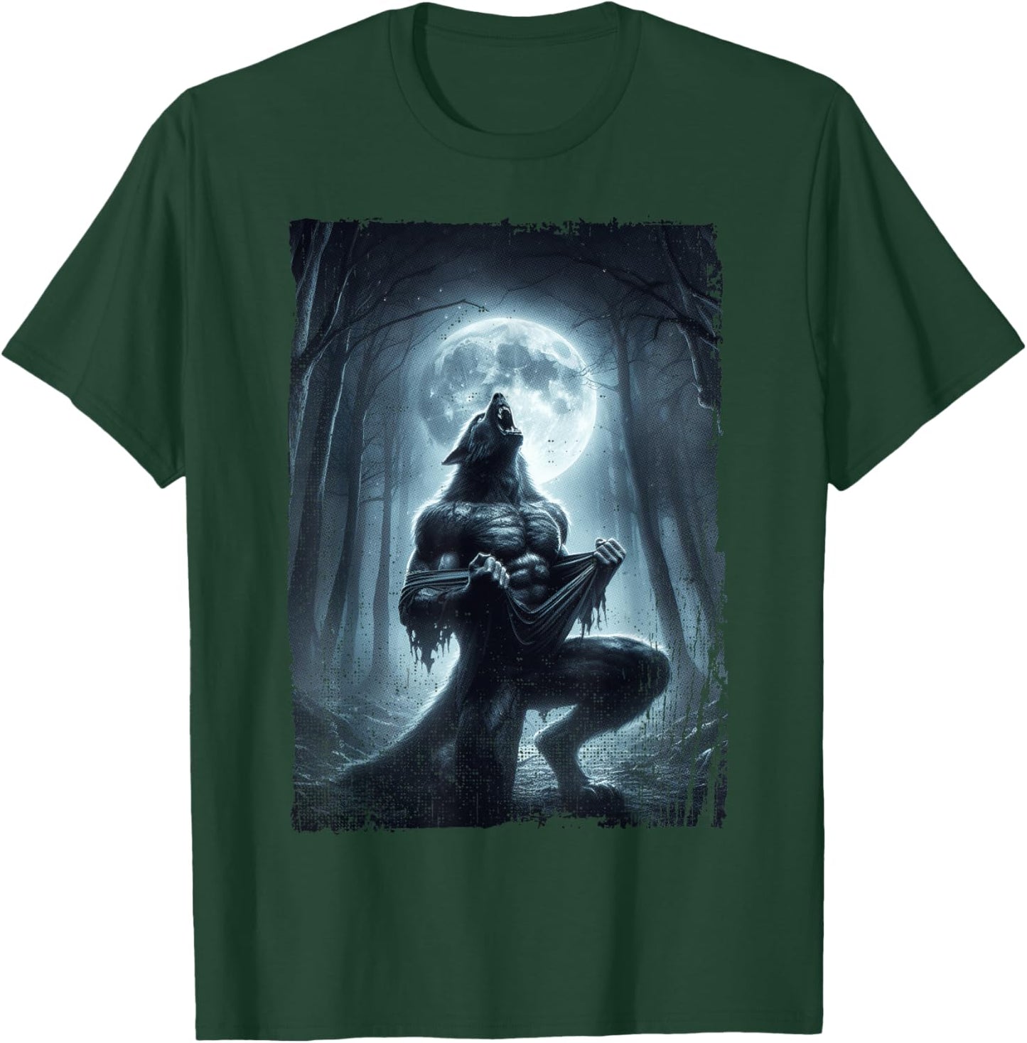 Werewolf Ripping Meme Wolf Howling Wolves Lover T-Shirt - T-Shirt | Forest