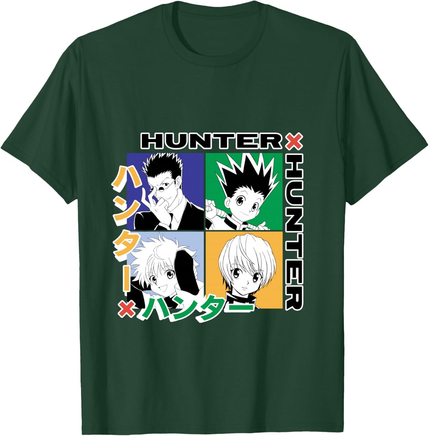 Hunter X Hunter Grid Graphic T-Shirt - T-Shirt | Forest