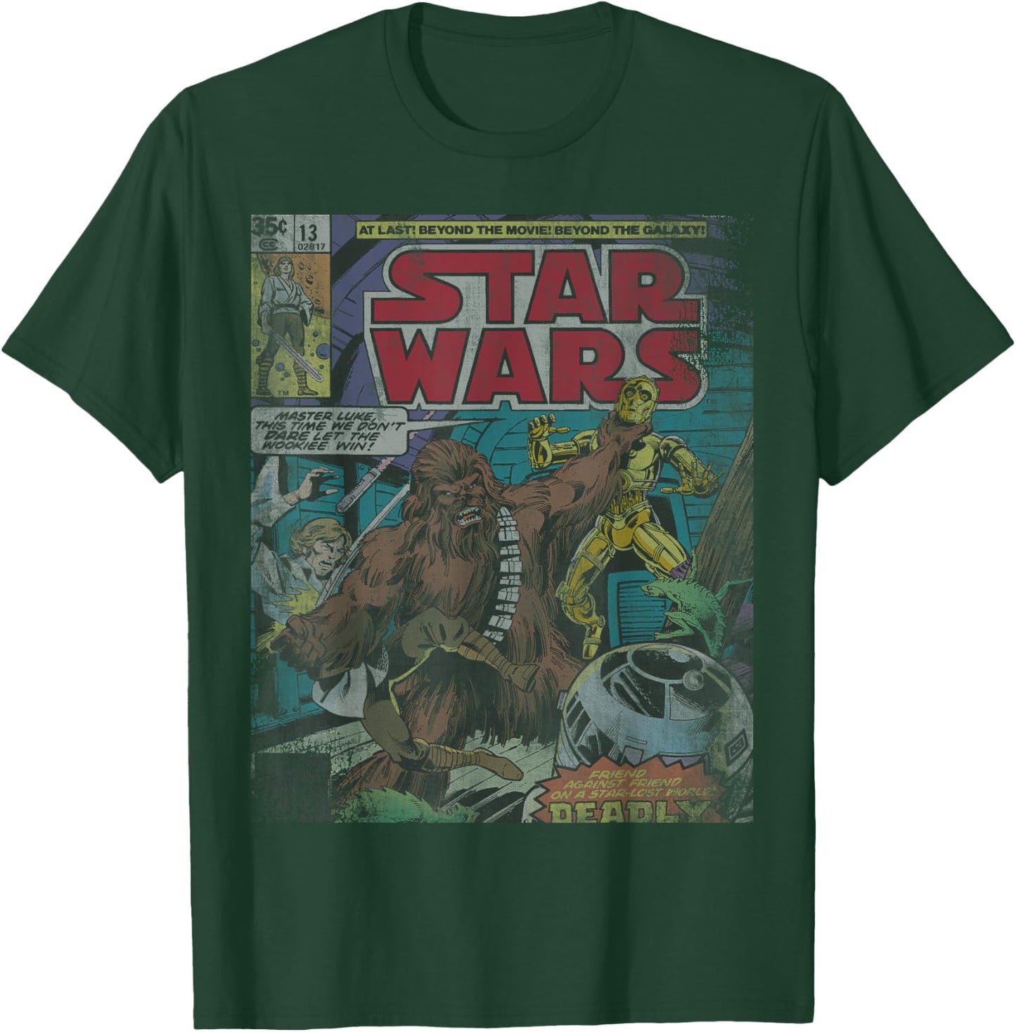 Star Wars Chewbacca Wookiee Win Retro Comic Cover T-Shirt - T-Shirt | Forest