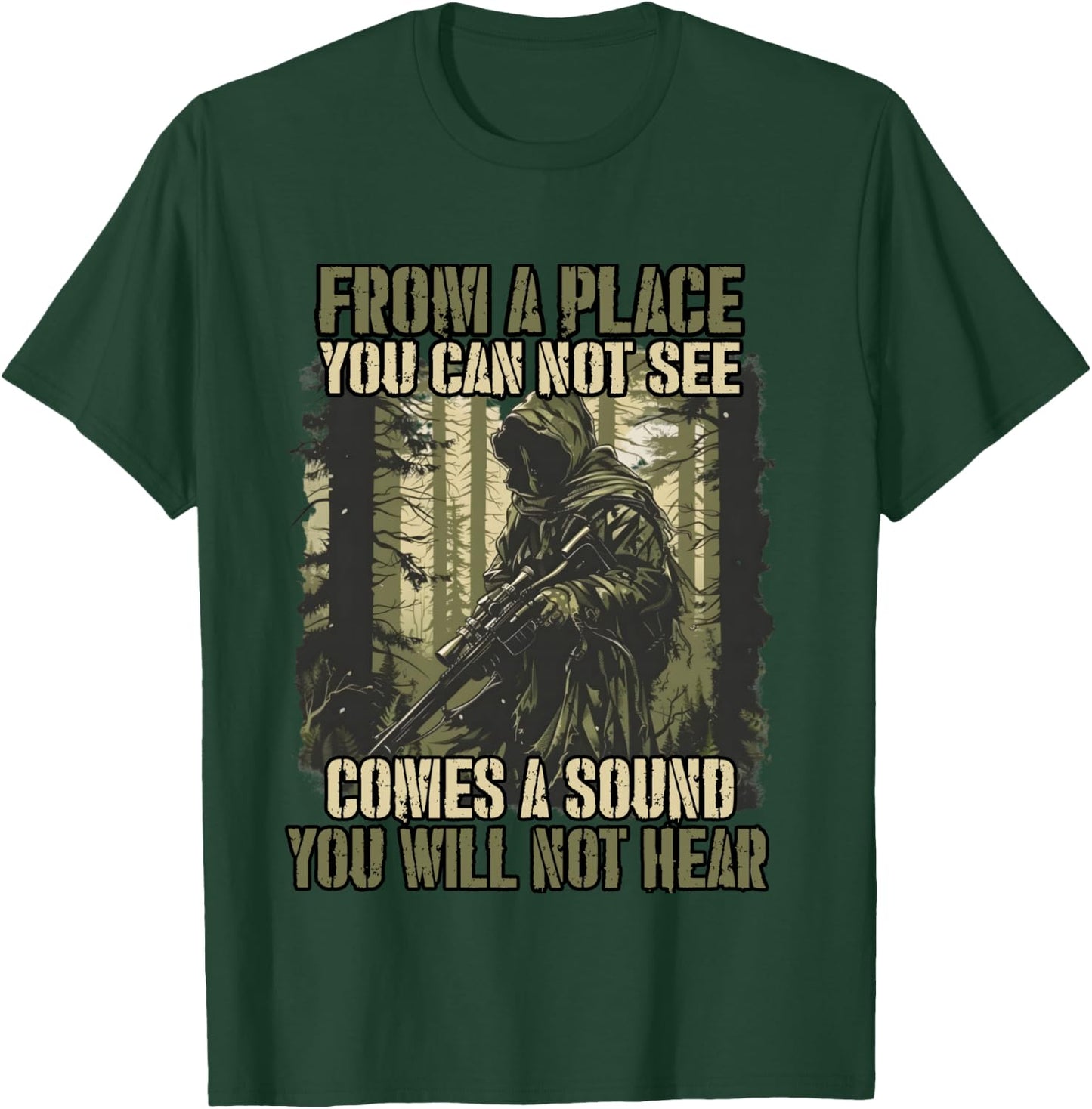 Soldier | Sniper T Combat Army Military Soldiers T-Shirt - T-Shirt | Forest