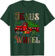 Jesus Take The Wheel Red Truck Christmas Tree Christian T-Shirt - T-Shirt | Forest