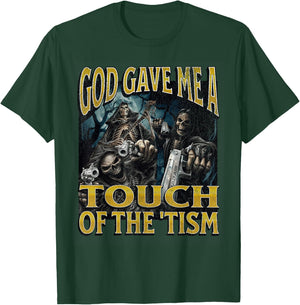 God Gave Me The 'Tism Funny Hard Skeleton Meme Bootleg T-Shirt - T-Shirt | Forest