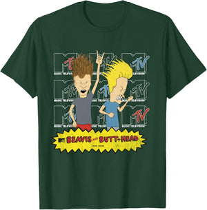 MTV Logo Stacked Beavis and Butt-Head T-Shirt - T-Shirt | Forest