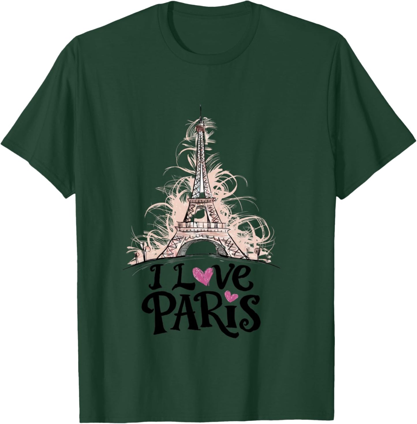 Eiffel Tower Paris Holiday France Souvenir Women Girls , grey, S T-Shirt - T-Shirt | Forest