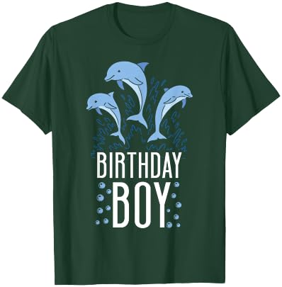 Dolphin Birthday Birthday Boy T-Shirt - T-Shirt | Forest