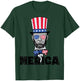 4th of July Abe Lincoln Merica BZR Funny Kids T-Shirt - T-Shirt | Forest