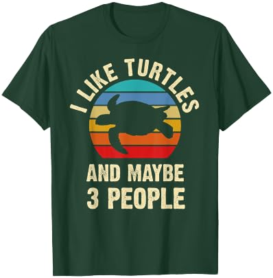 I like Turtles and maybe 3 people funny vintage theme gift T-Shirt - T-Shirt | Forest
