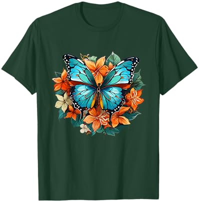 Colorful Butterfly I Flower Butterfly T-Shirt - T-Shirt | Forest