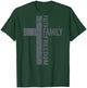 Faith Family & Freedom - Patriotic Christian Cross - ON BACK T-Shirt - T-Shirt | Forest
