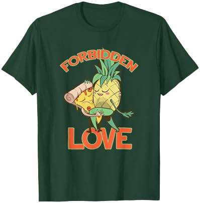Funny Pineapple Pizza Forbidden Love Graphic Design T-Shirt - T-Shirt | Forest