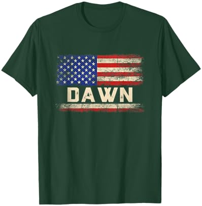 Dawn First Name Shirt Dawn Name American Flag Women Kids Men T-Shirt - T-Shirt | Forest