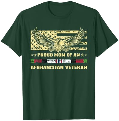 Proud Mom Of an Afghanistan Veteran Military Vet's Mother T-Shirt - T-Shirt | Forest