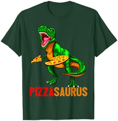 Dinosaur T Rex Pizza Shirt Pizzasaurus Party Gift Men Boys T-Shirt - T-Shirt | Forest